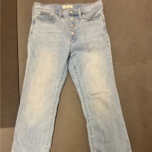 Madewell Light Blue cropped jeans